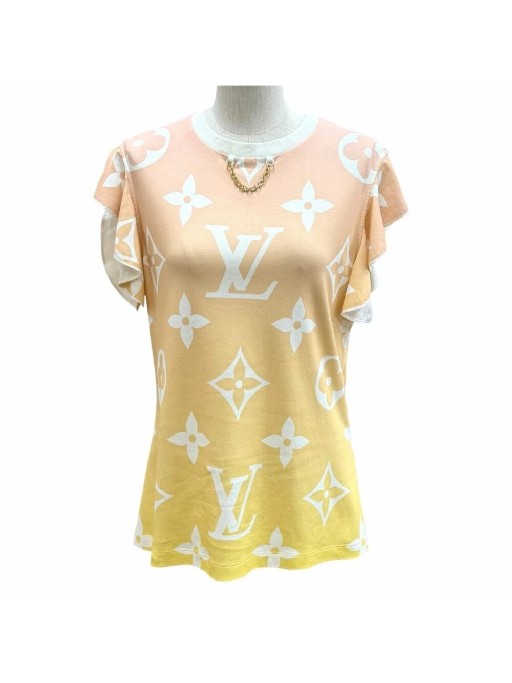 Louis Vuitton Cotton 100% Sunrise Monogram LV Logo Short Sleeve T-Shirt Multi XL
